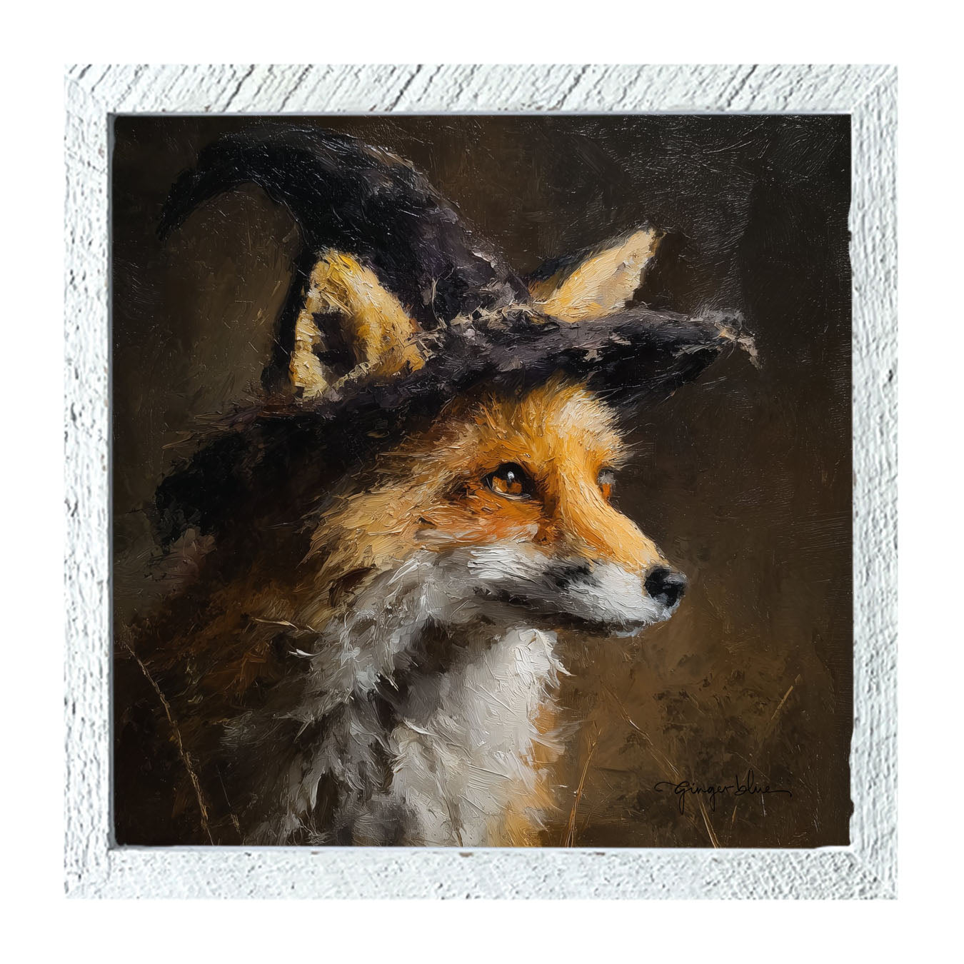 Witch Hat Fox - Framed Art
