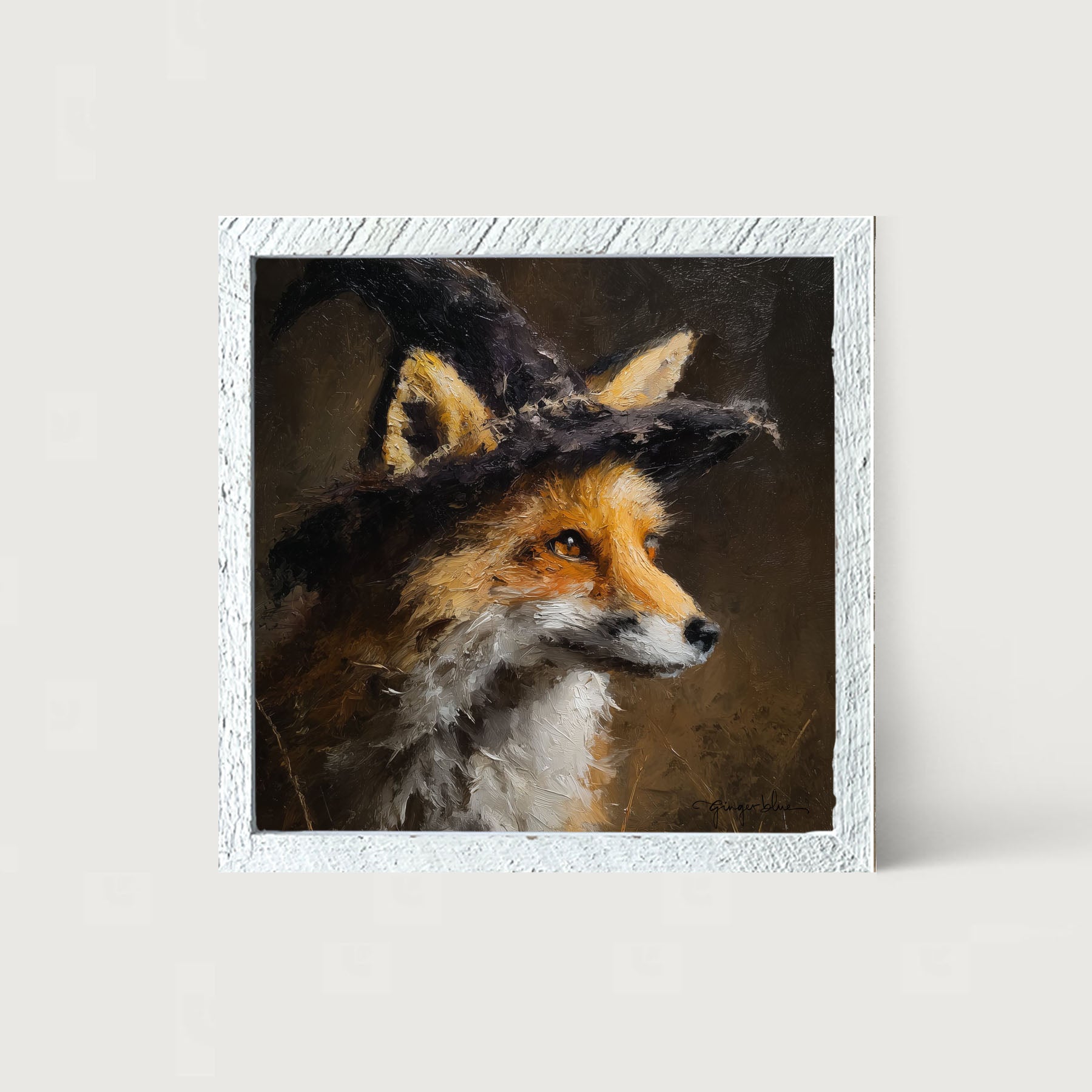 Witch Hat Fox - Framed Art