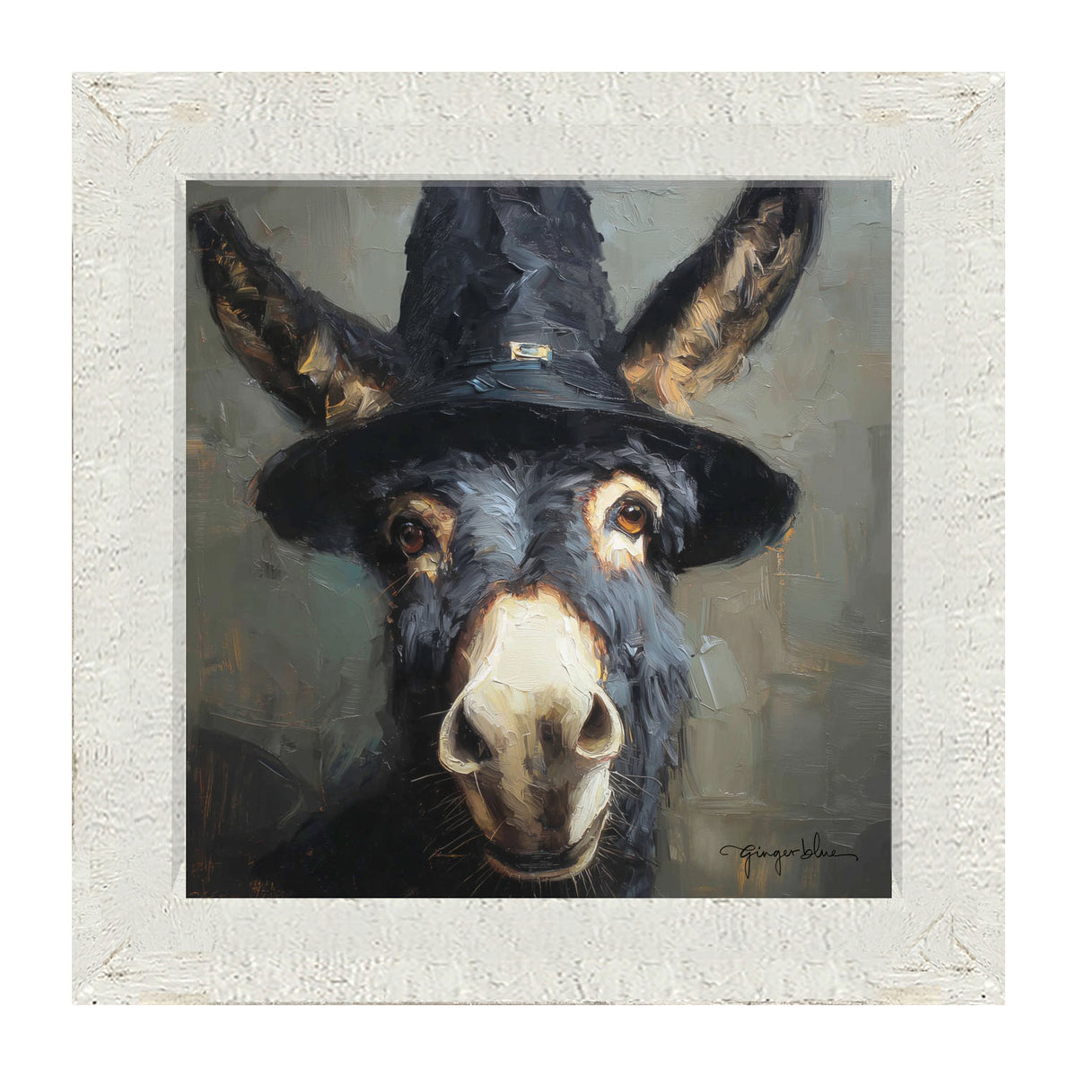 Witch Hat Donkey - Framed Art