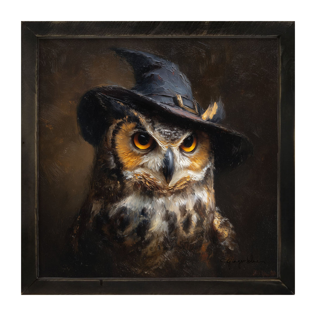 Witch Hat Owl - Framed Art