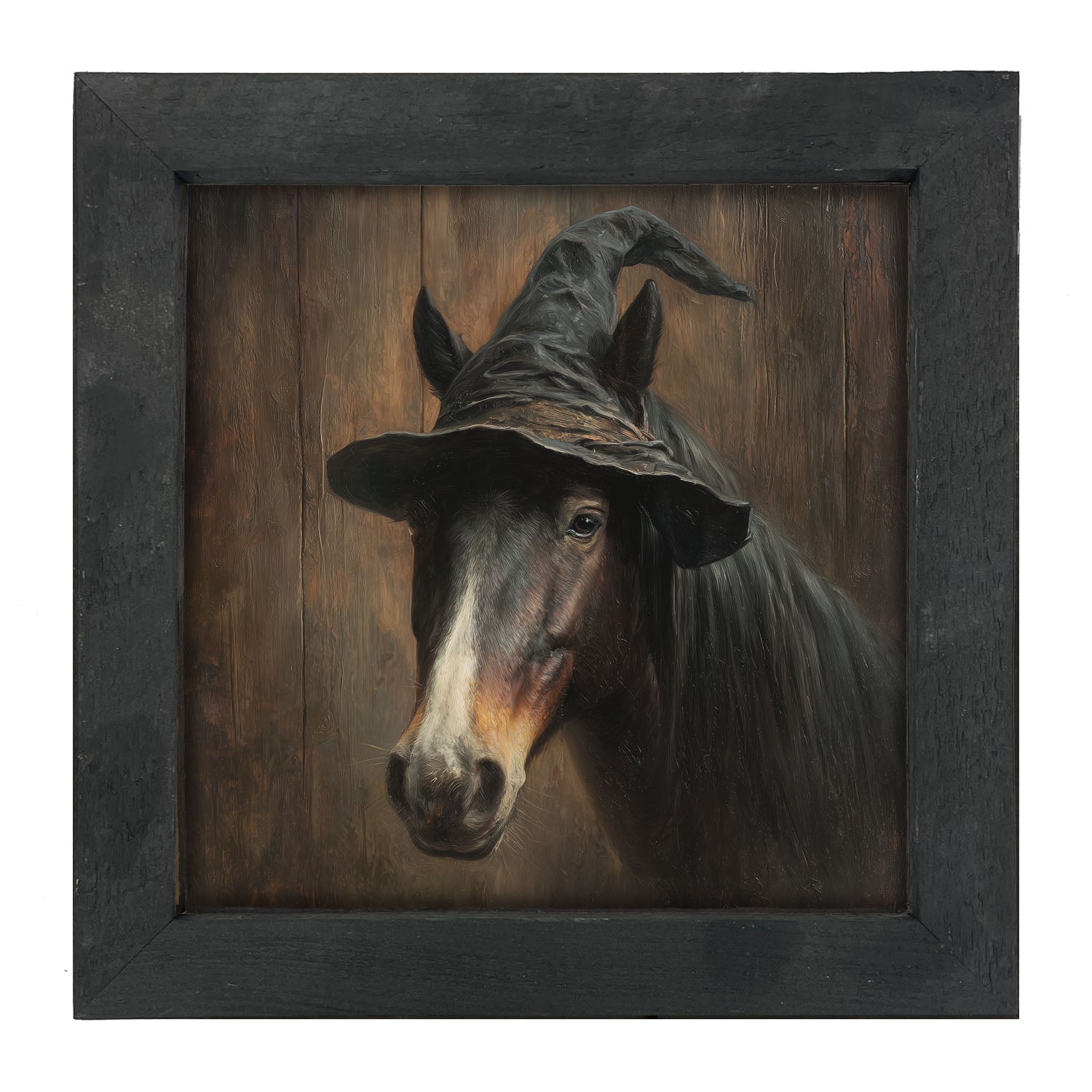Witch Hat Horse - Framed Art