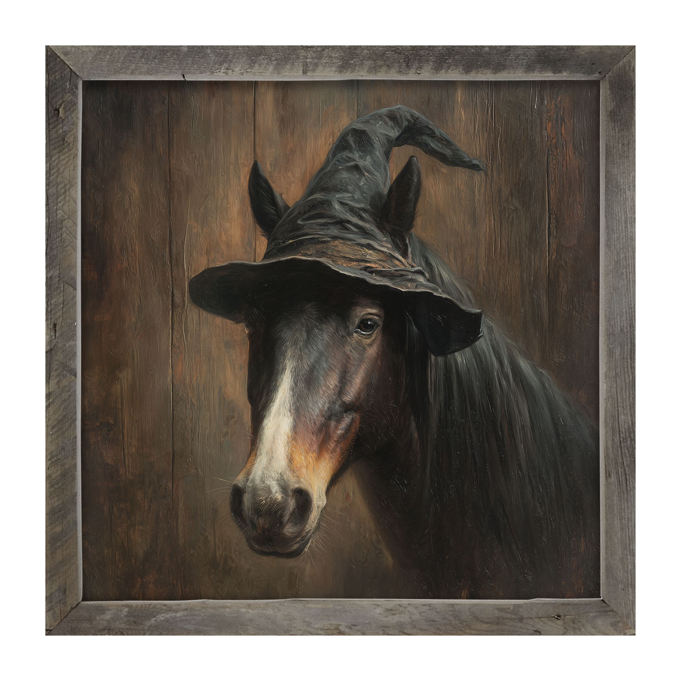 Witch Hat Horse - Framed Art