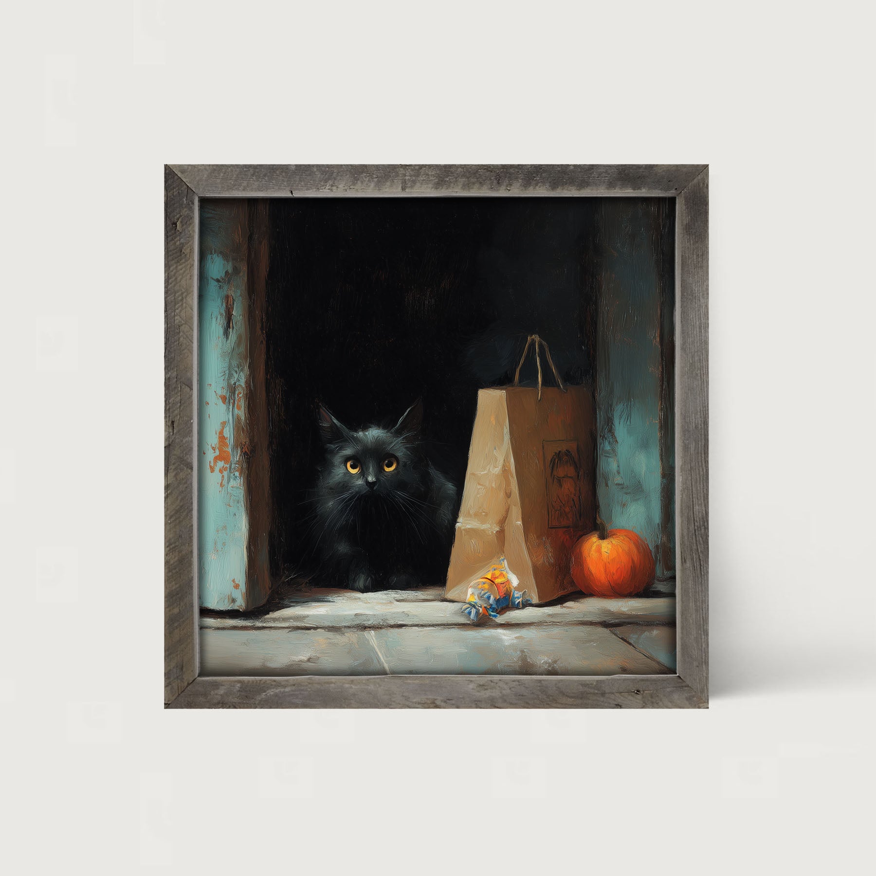 Black Cat ready to Trick or Treat