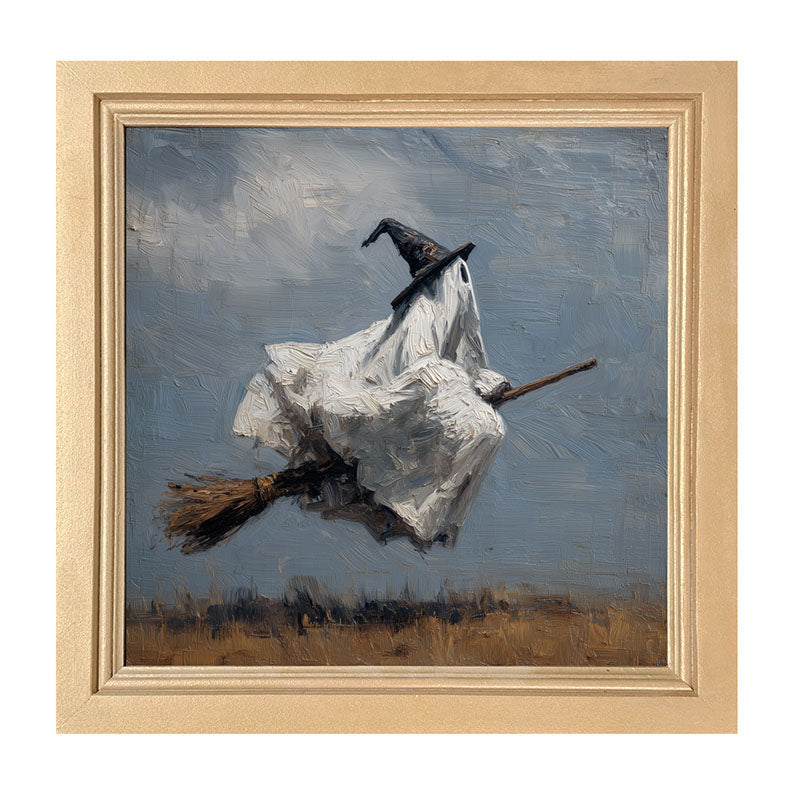 Witchy Ghost in Field - Framed Art