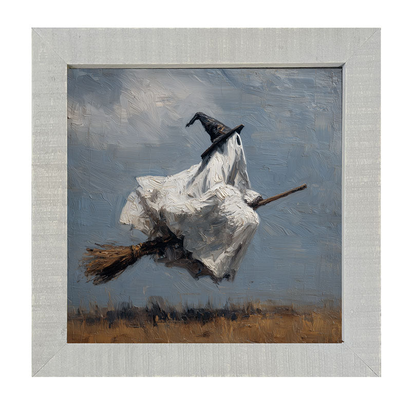 Witchy Ghost in Field - Framed Art