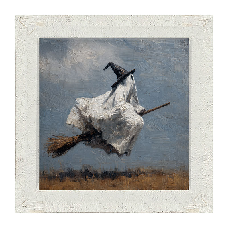 Witchy Ghost in Field - Framed Art