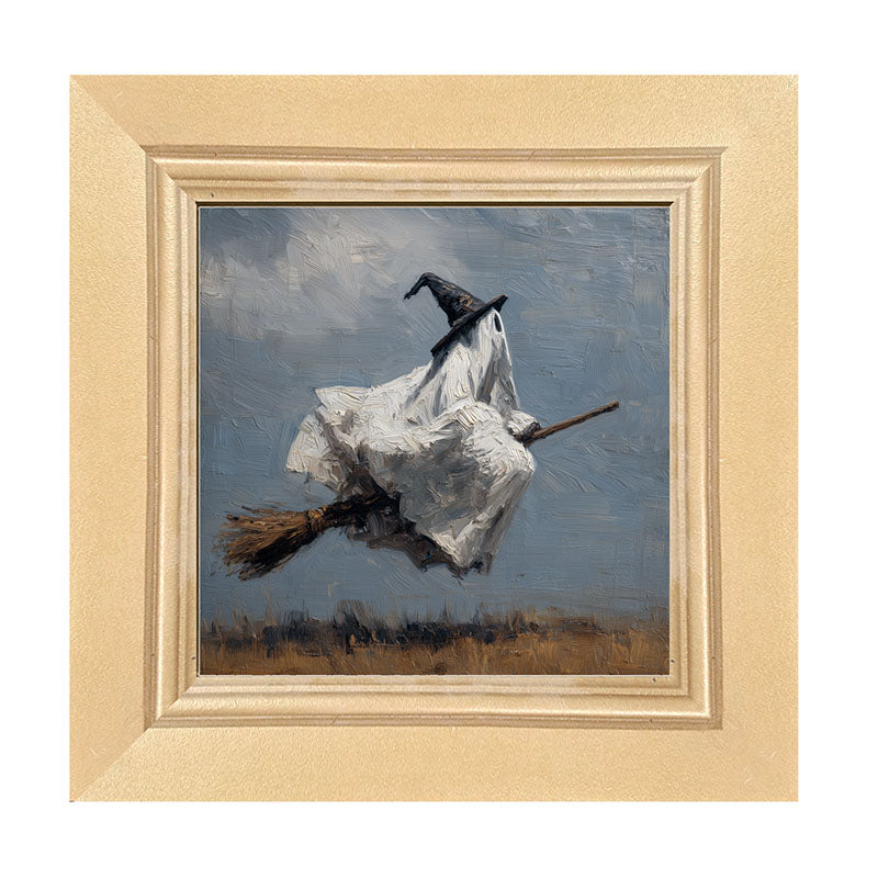 Witchy Ghost in Field - Framed Art