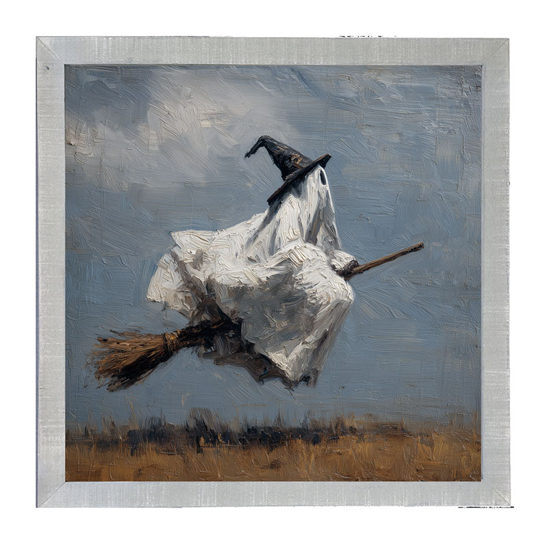 Witchy Ghost in Field - Framed Art