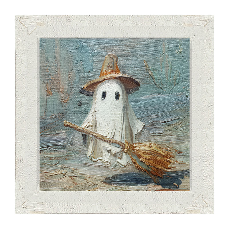 Witchy Ghost Posing - Framed Art
