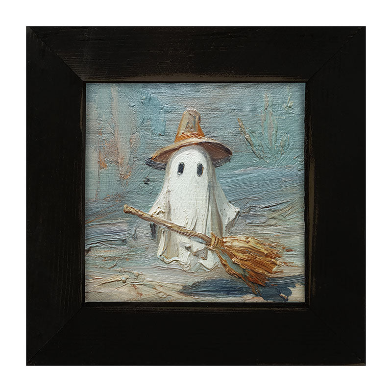 Witchy Ghost Posing - Framed Art