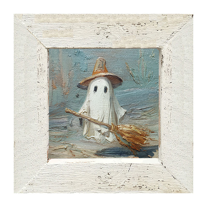 Witchy Ghost Posing - Framed Art