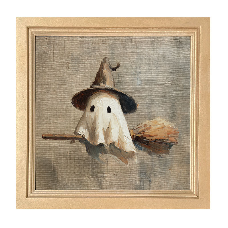 Witchy Ghost Flying - Framed Art