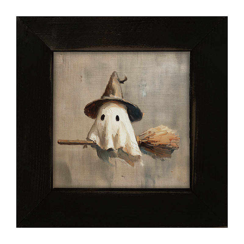 Witchy Ghost Flying - Framed Art
