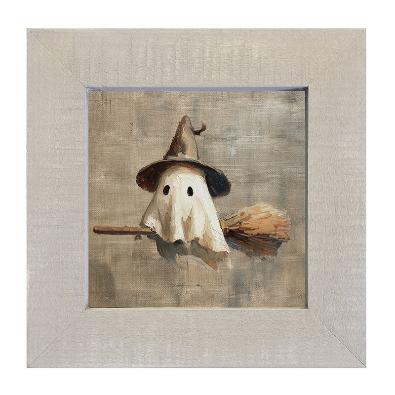 Witchy Ghost Flying - Framed Art