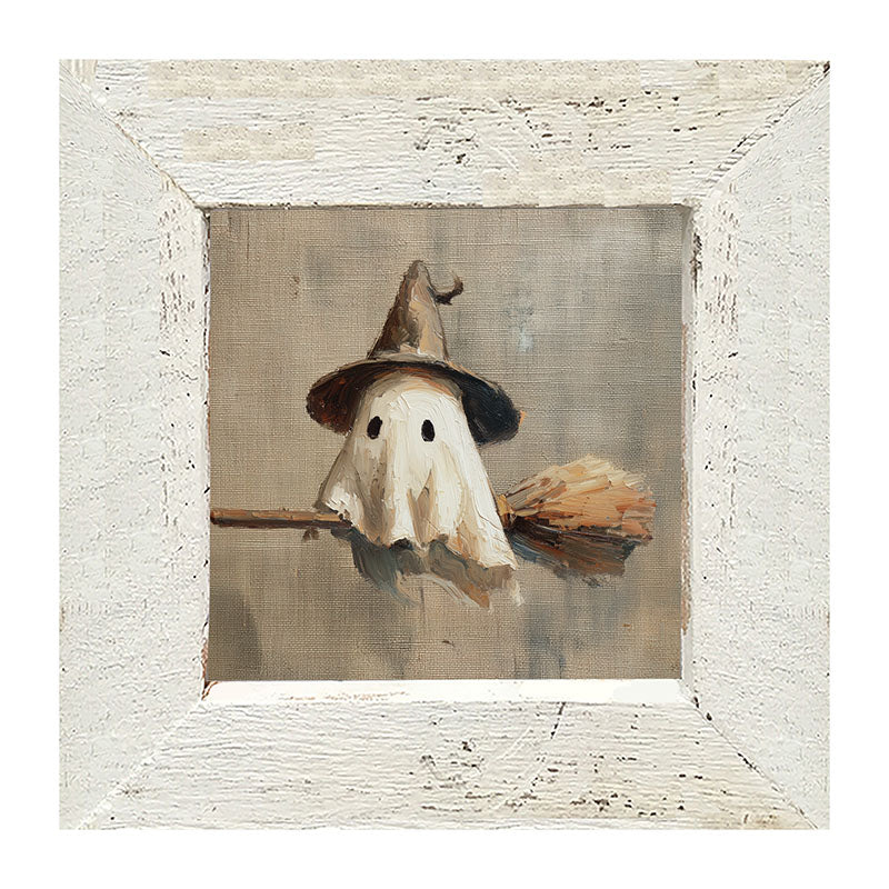 Witchy Ghost Flying - Framed Art