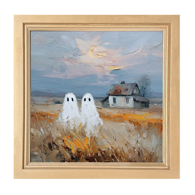 Two Ghosts in Field - Framed Art