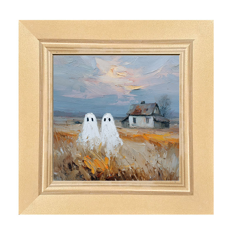 Two Ghosts in Field - Framed Art