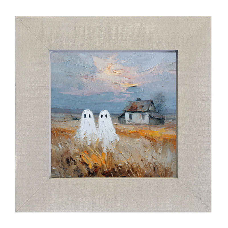 Two Ghosts in Field - Framed Art