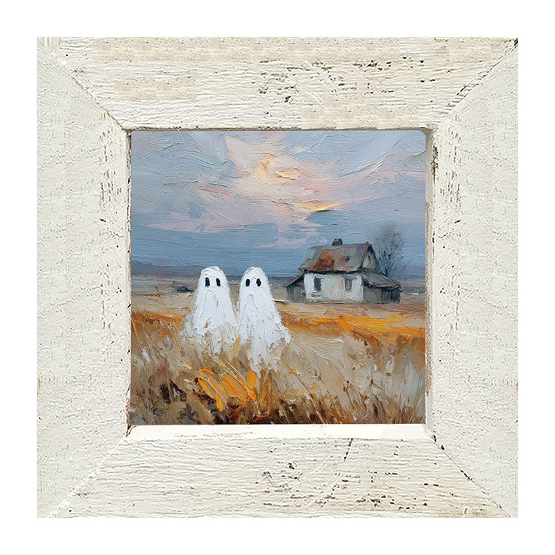 Two Ghosts in Field - Framed Art