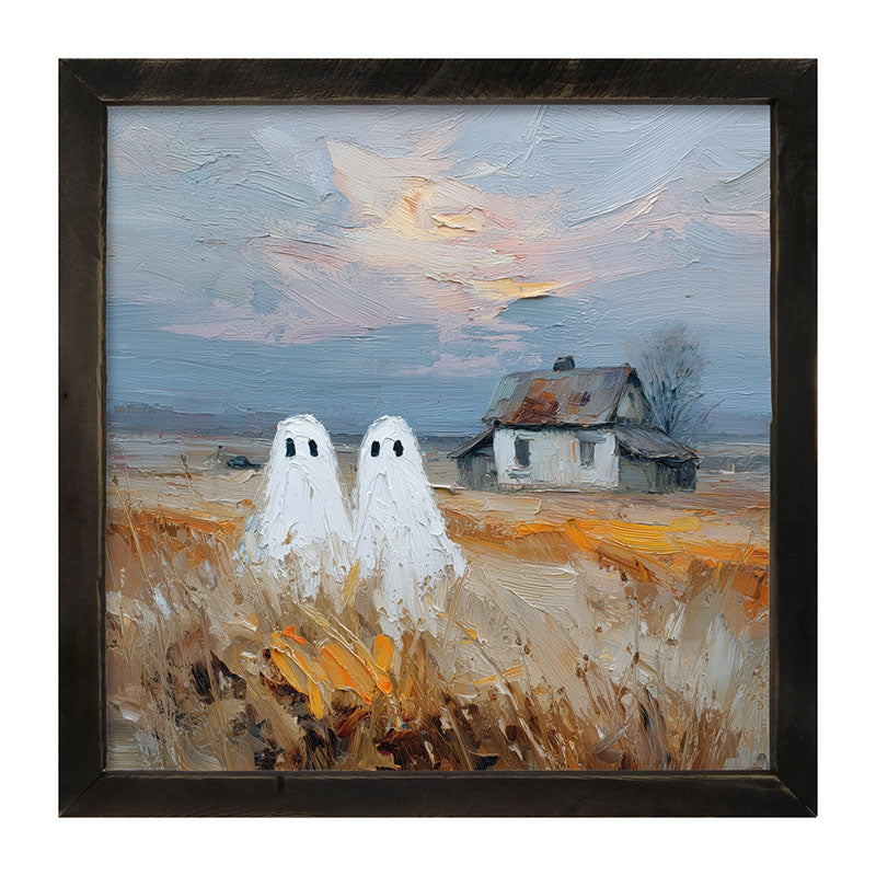 Two Ghosts in Field - Framed Art