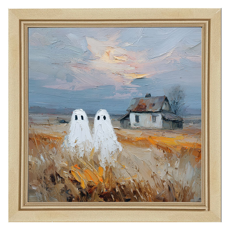 Two Ghosts in Field - Framed Art