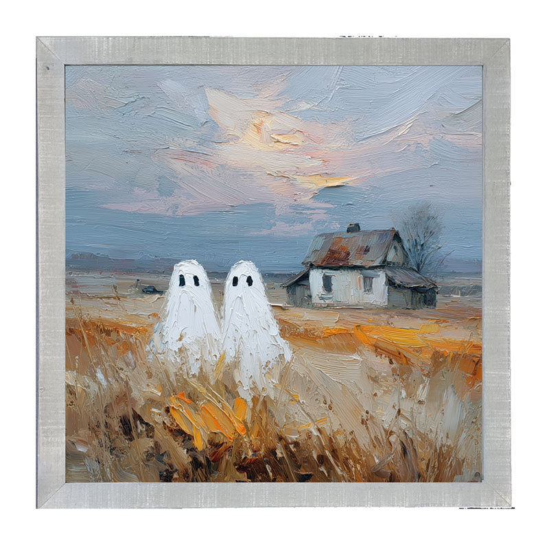 Two Ghosts in Field - Framed Art