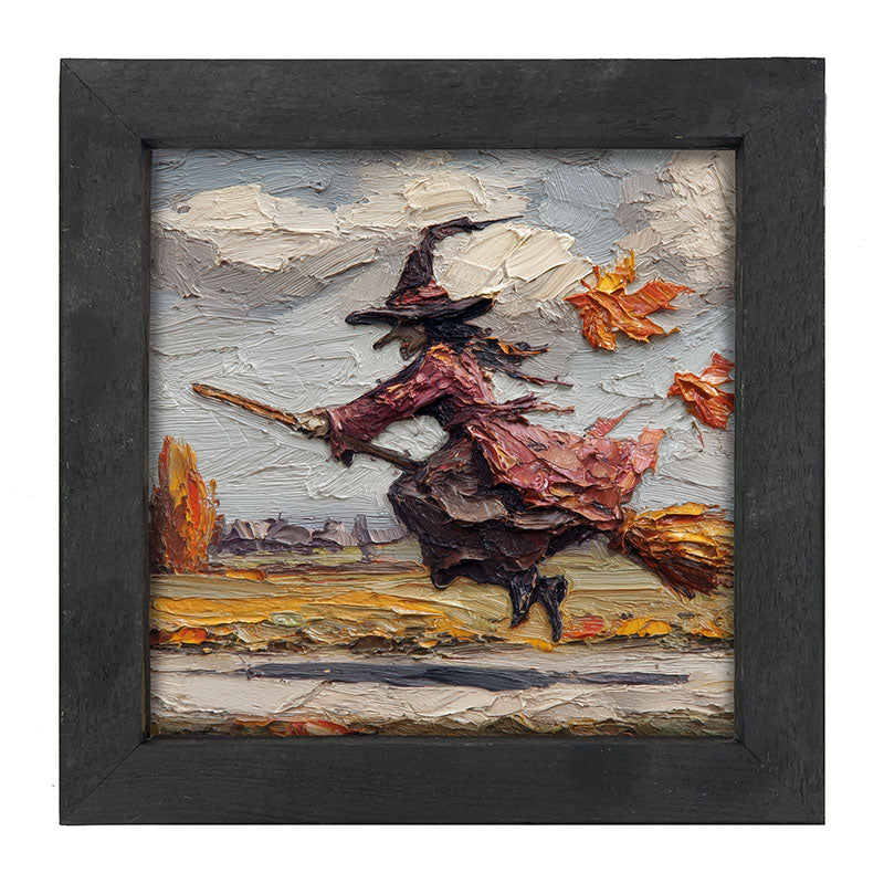 Flying Witch in the Country - Framed Art