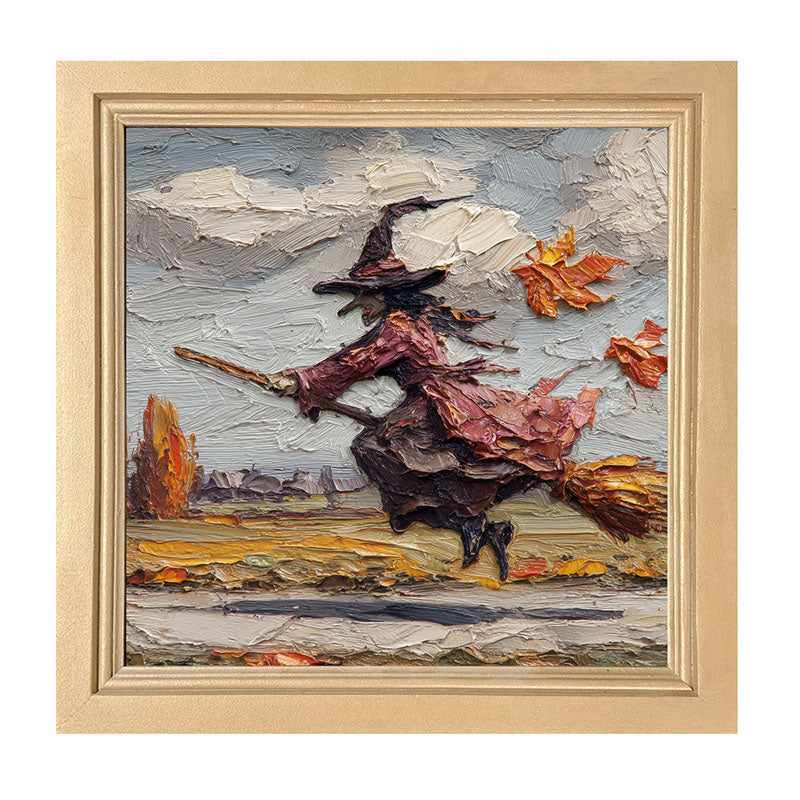 Flying Witch in the Country - Framed Art