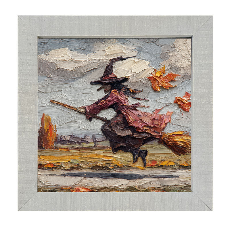 Flying Witch in the Country - Framed Art