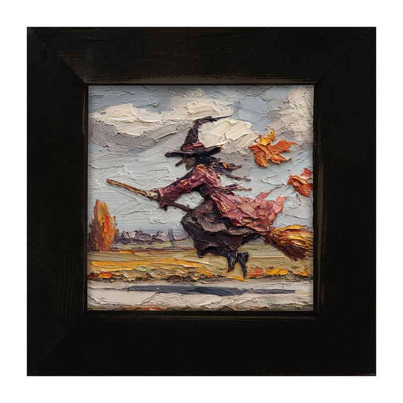 Flying Witch in the Country - Framed Art