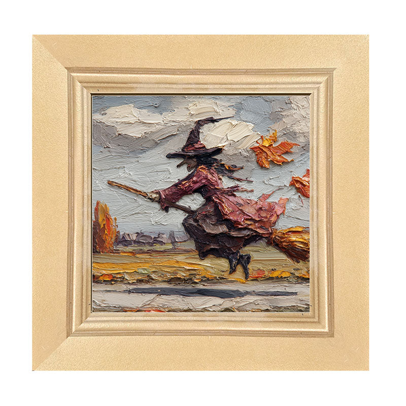 Flying Witch in the Country - Framed Art