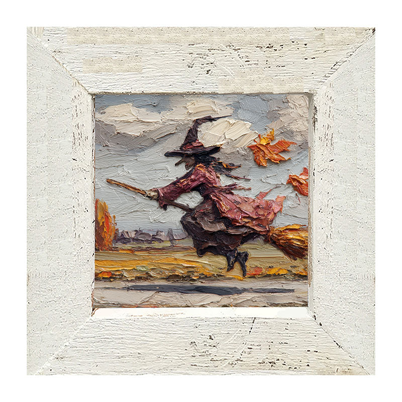 Flying Witch in the Country - Framed Art