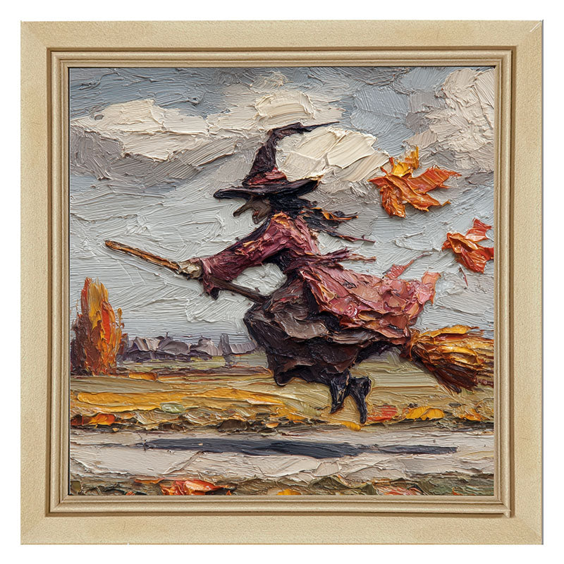 Flying Witch in the Country - Framed Art
