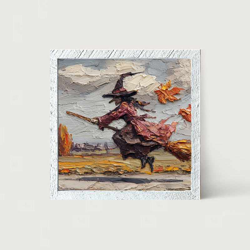 Flying Witch in the Country - Framed Art
