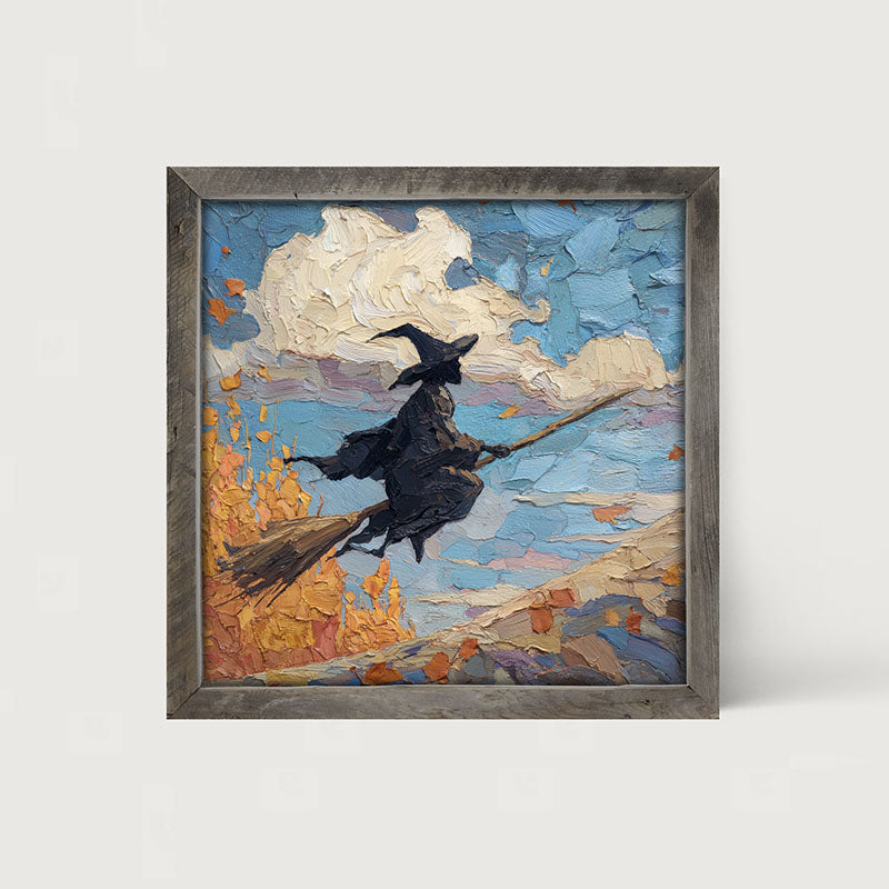 Flying Witch with Clouds