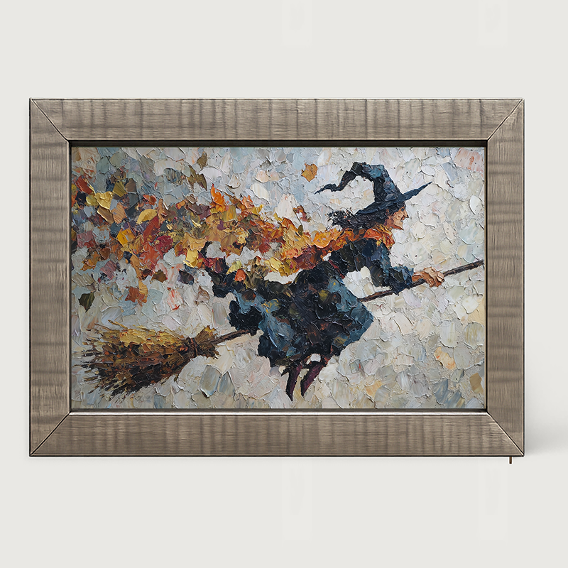 Flying Witch with Leaves