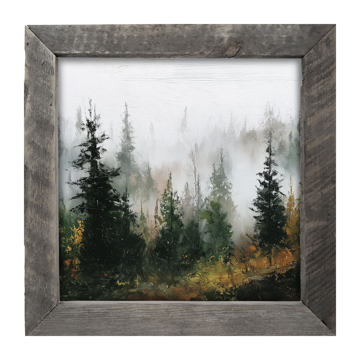 Foggy Pines - Framed Art