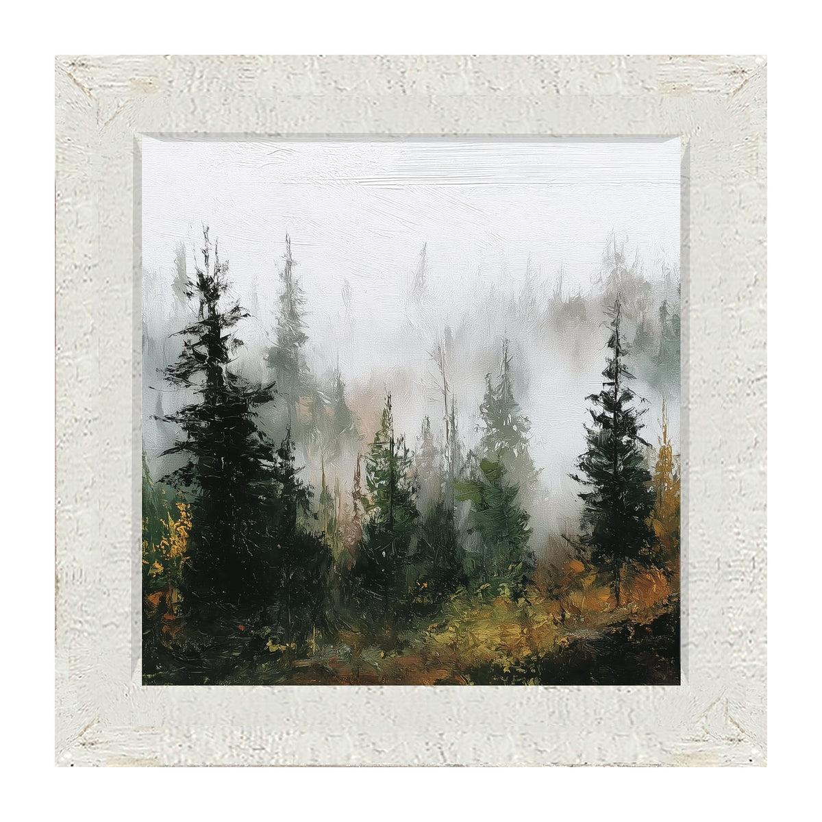 Foggy Pines - Framed Art