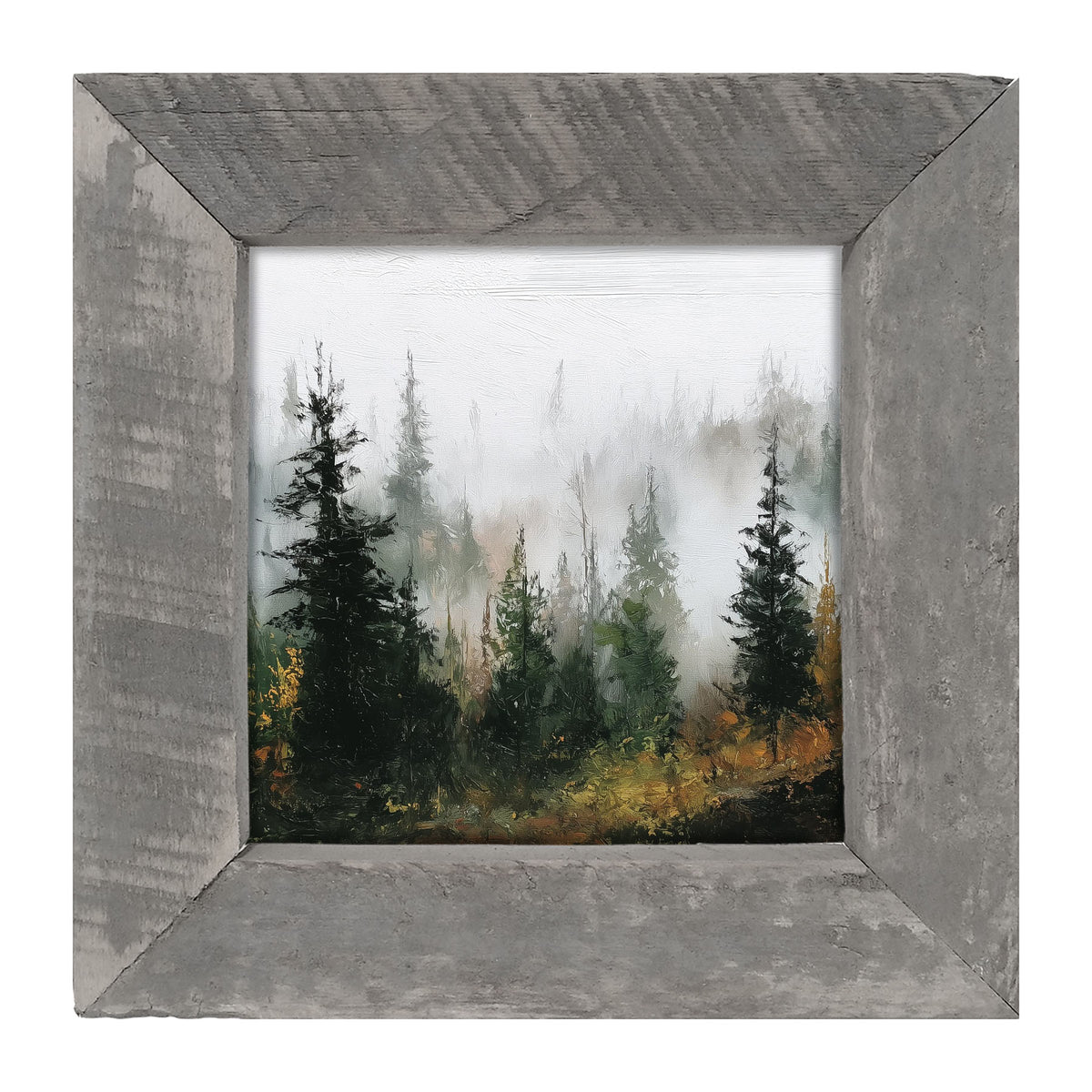 Foggy Pines - Framed Art