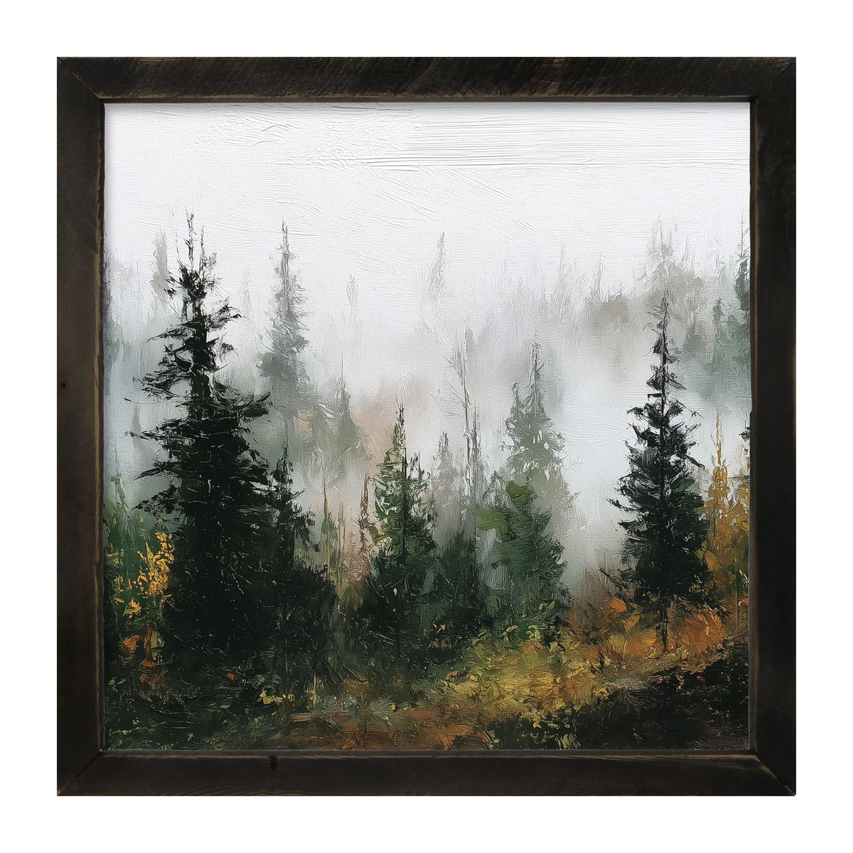 Foggy Pines - Framed Art