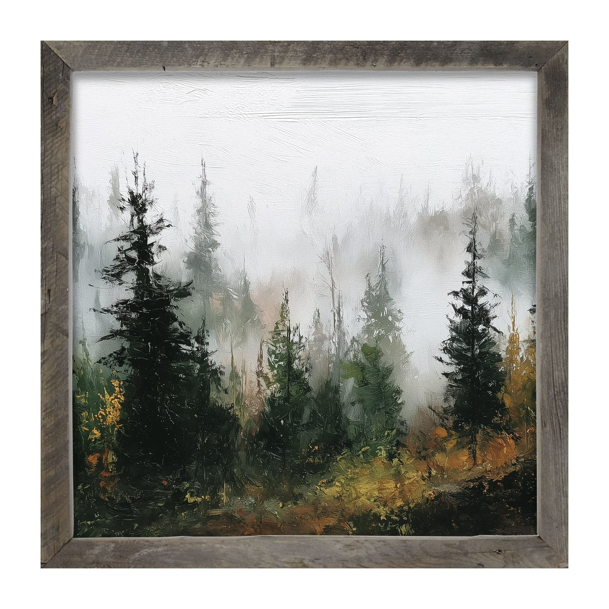 Foggy Pines - Framed Art