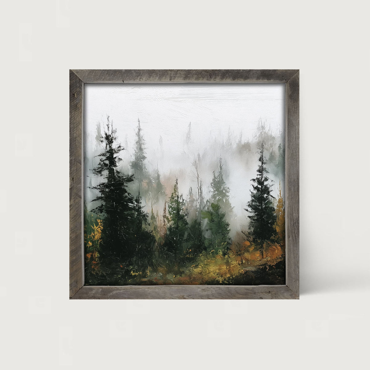 Foggy Pines - Framed Art