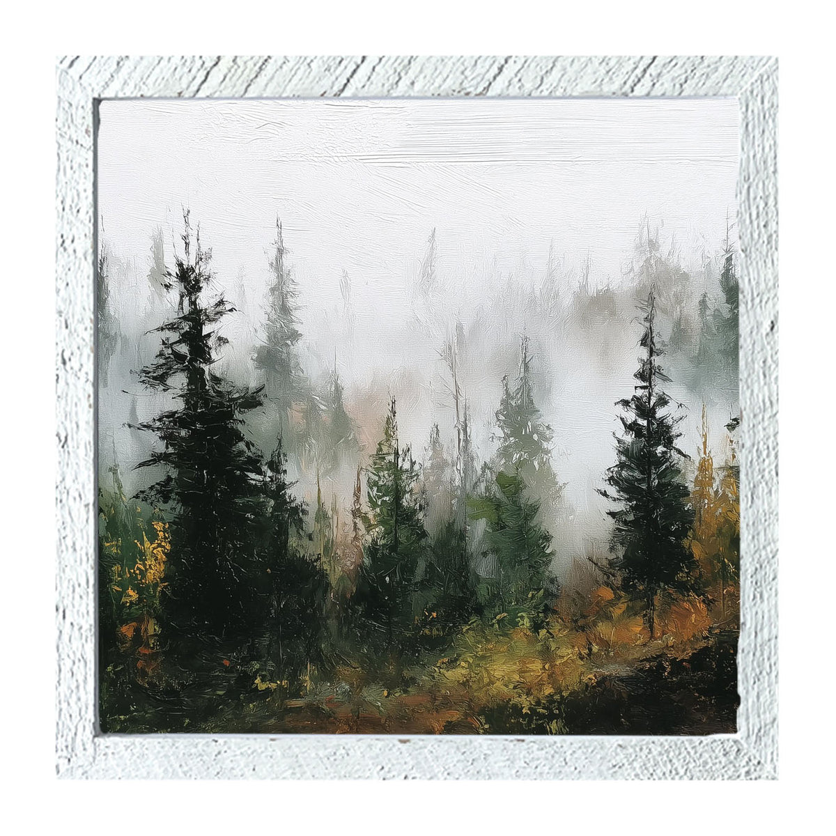 Foggy Pines - Framed Art