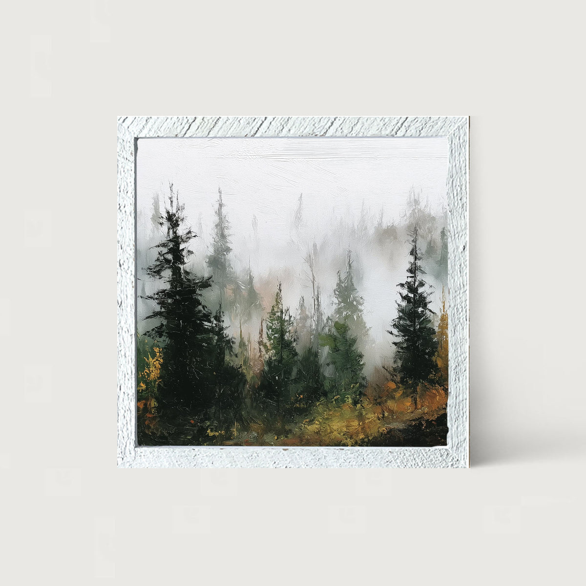 Foggy Pines - Framed Art