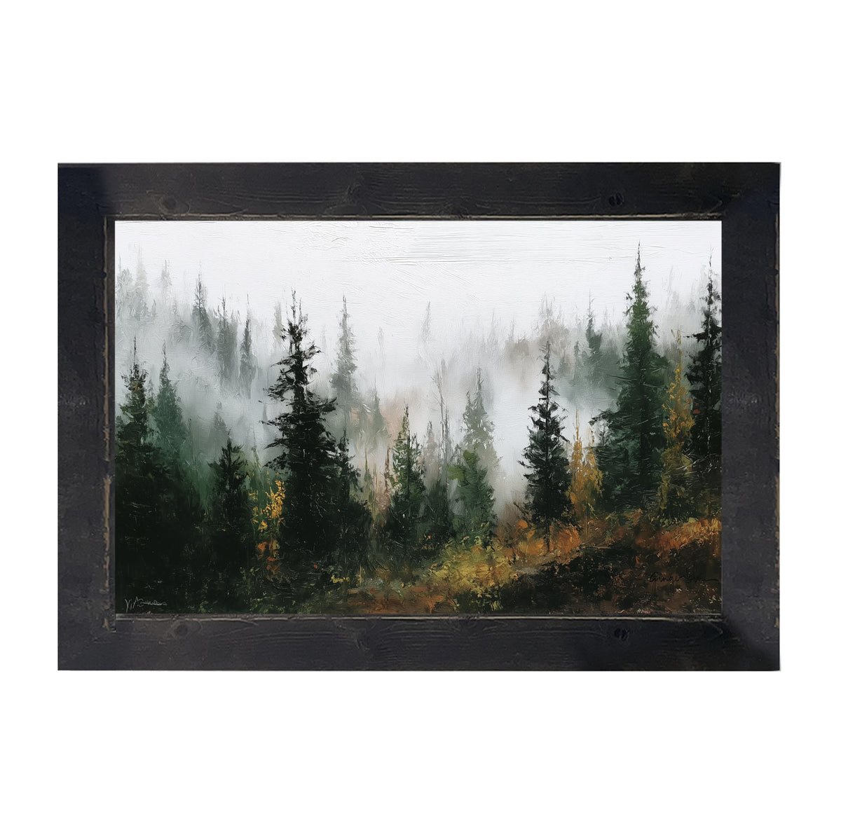 Foggy Pines - Framed Art
