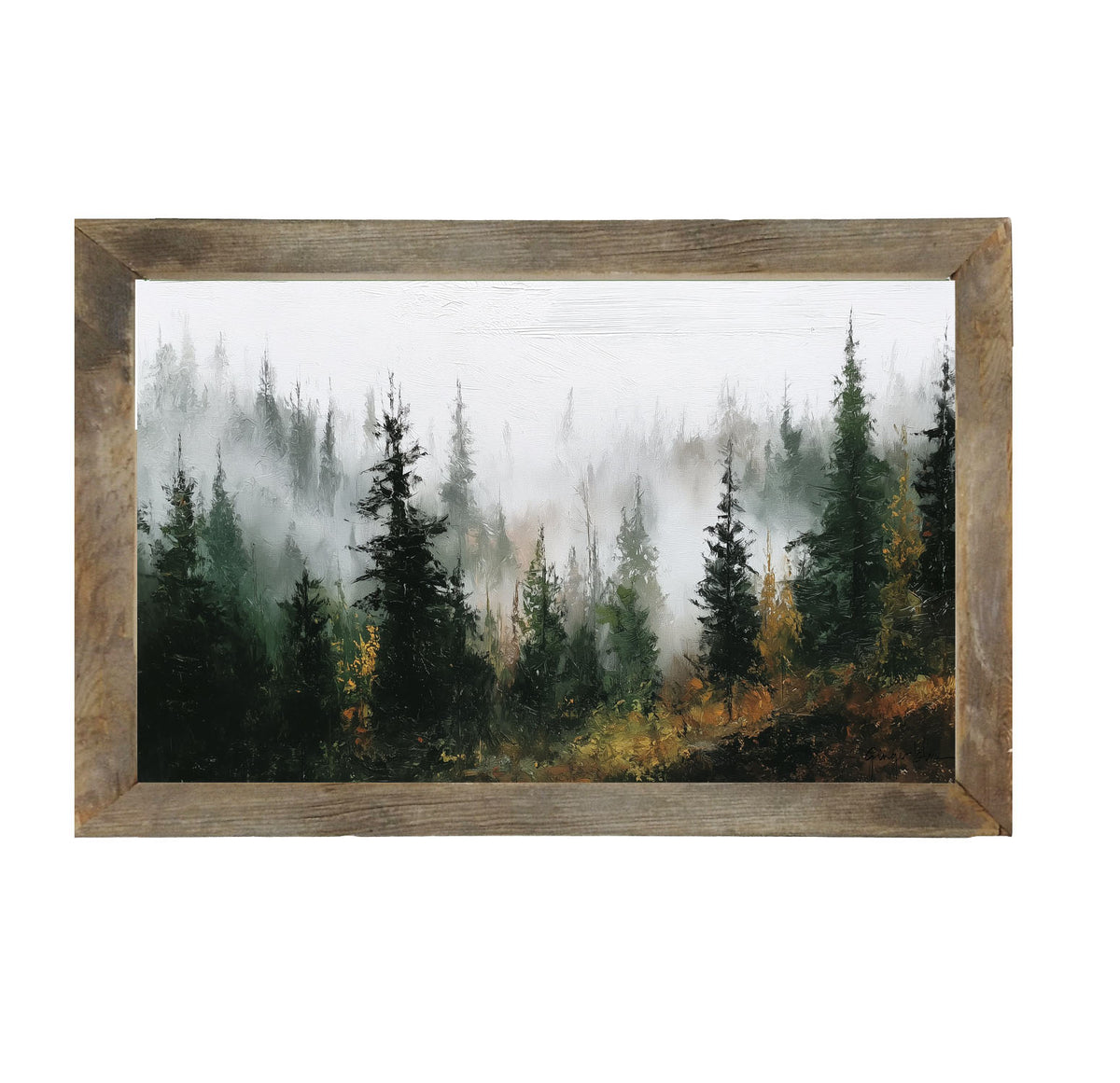 Foggy Pines - Framed Art