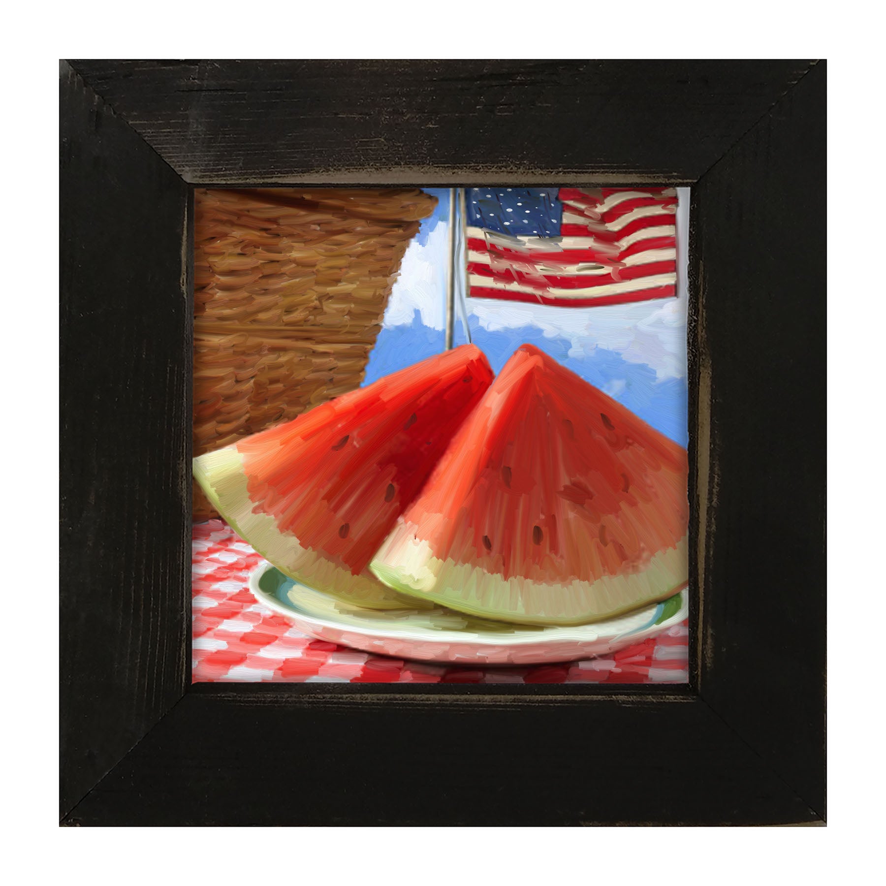 Patriotic Watermelon - Framed art