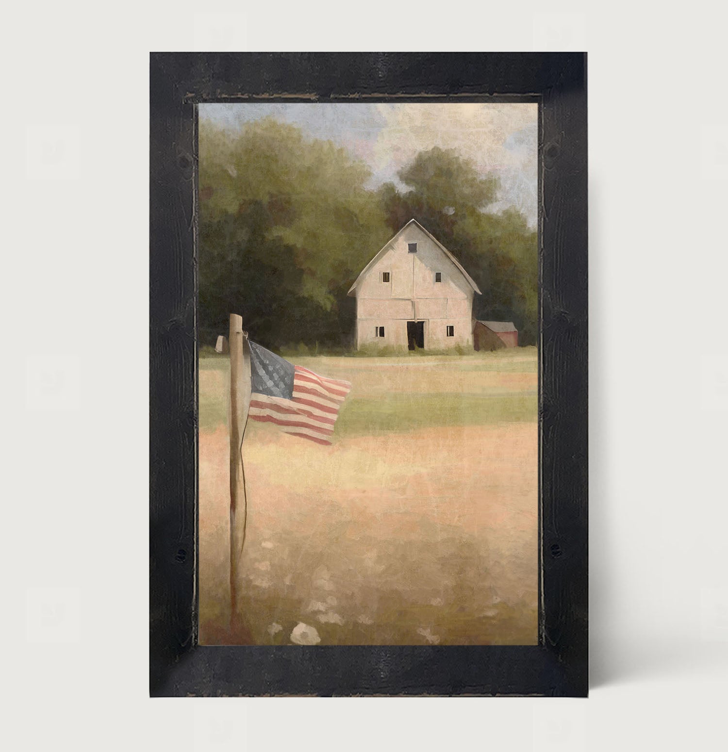 Flag with barn