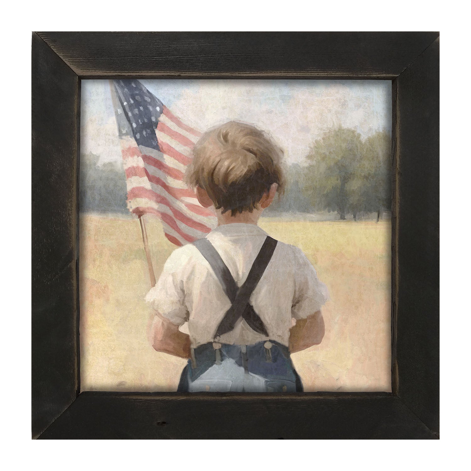 Boy with Flag - Framed art