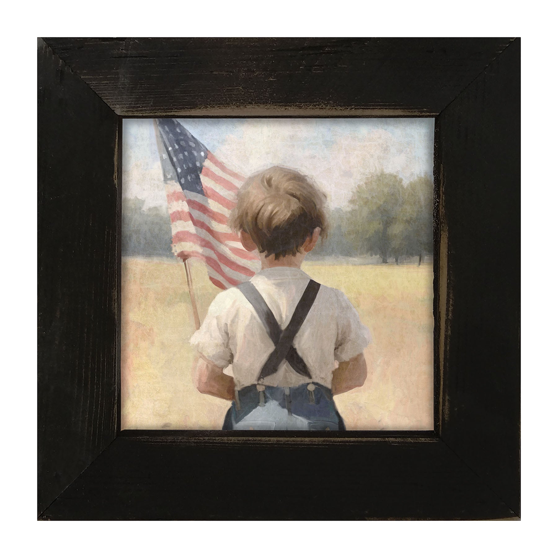 Boy with Flag - Framed art